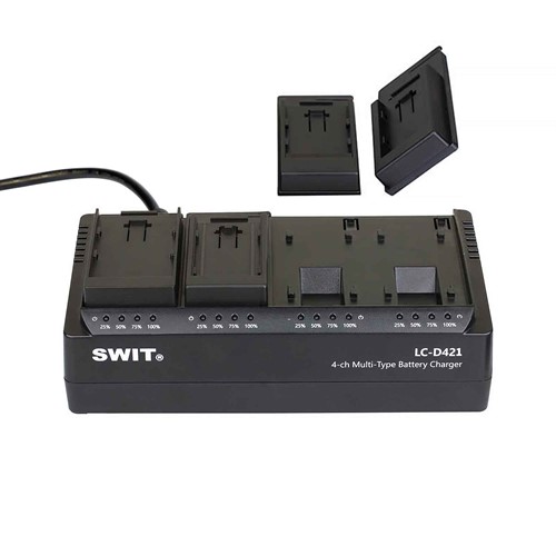 SWIT LC-D421E Batteriladdare 4 batterier | 4x LP-E plates