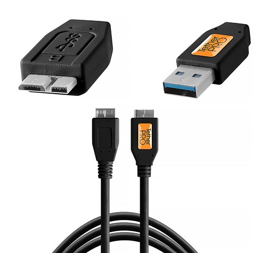 TetherPro USB 3.0 till Micro-B 3m Svart