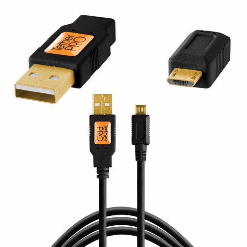 TetherPro USB 2.0 till Micro-B 5pin 4.6m