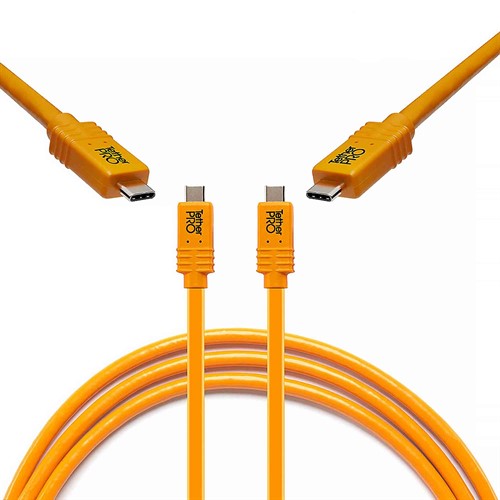 TetherPro USB-C till USB-C för Phase One 4.6m Orange
